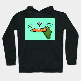 Bunny Mouth With Carrot Face Mask (Green) Hoodie